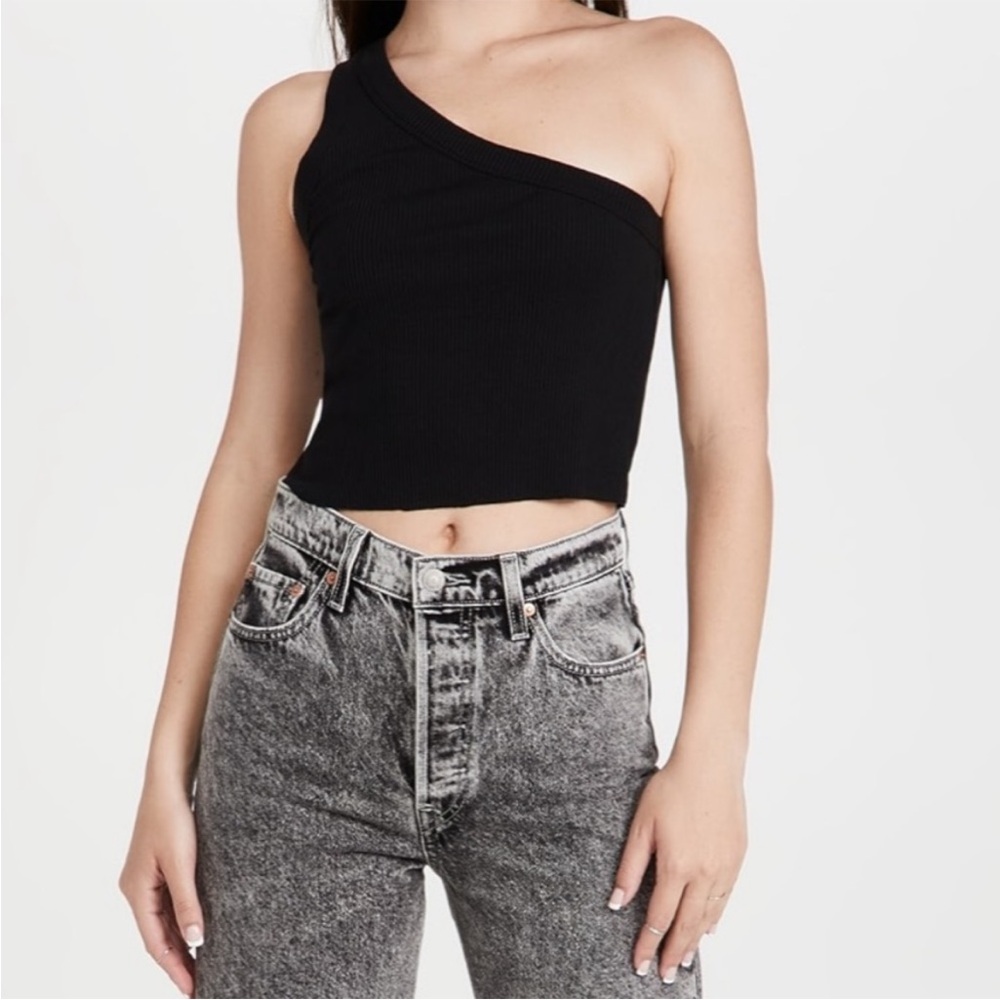 WSLY Rivington Cropped One Shoulder Tank Size M